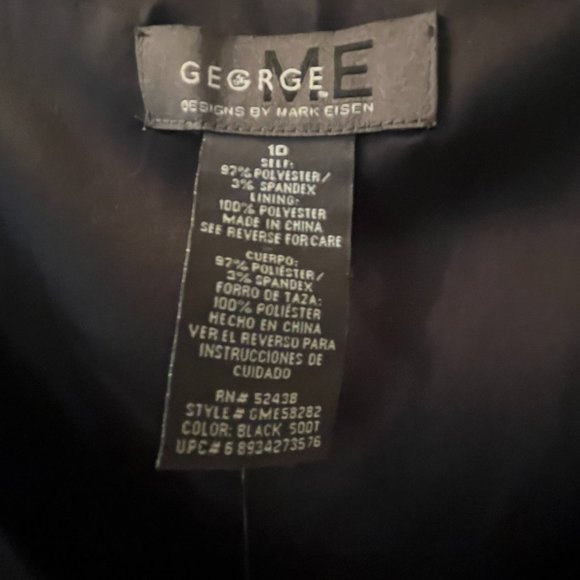 George ME Black Dress V-Neck - Picture 2 of 7